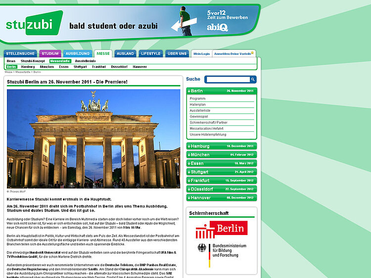Messe Stuzubi 2011 in Berlin